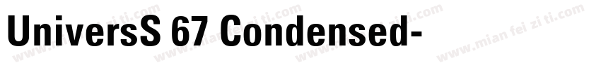 UniversS 67 Condensed字体转换